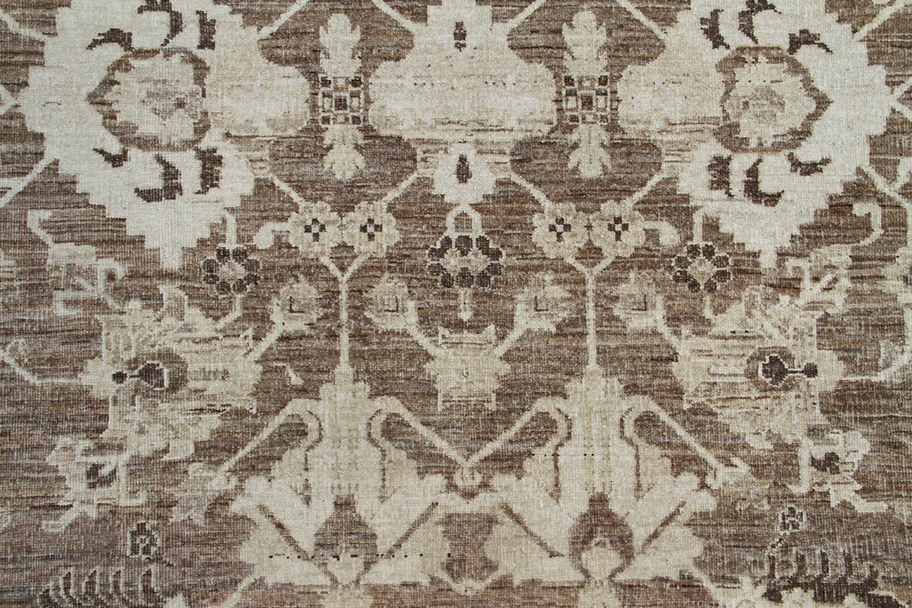 10'x13' Brown Wool Area Rug | Ariana Traditional | Persian Rug