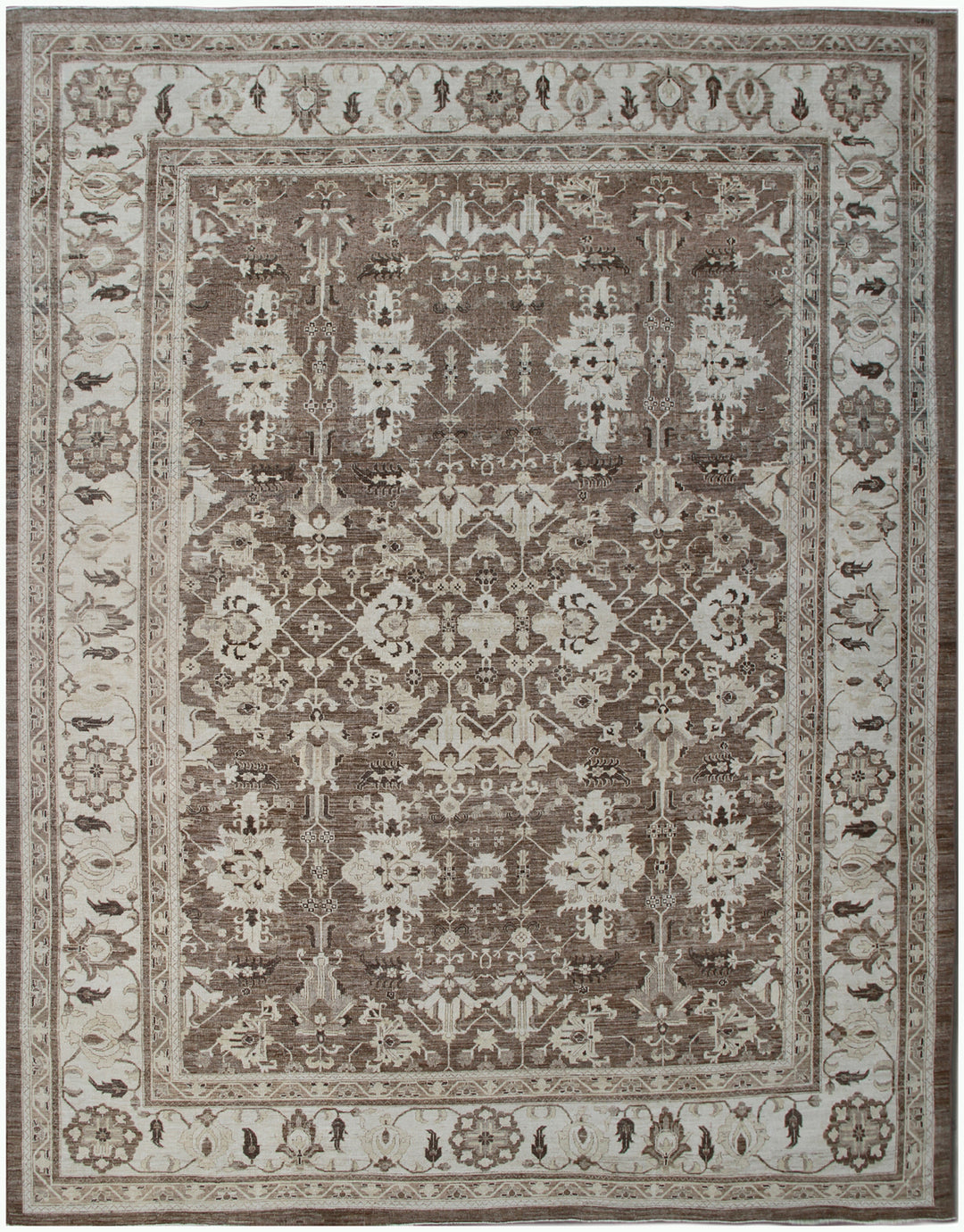 10'x13' Brown Wool Area Rug | Ariana Traditional | Persian Rug