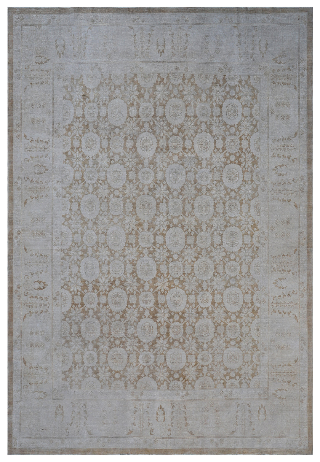 10'x13' Brown Wool Area Rug |Ariana Traditional | Tabriz Rug