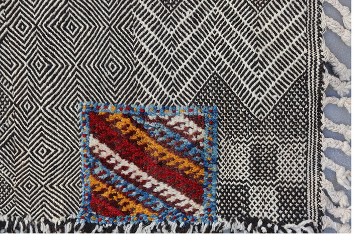 10'x13' Large Wool Kilim Rug | Vintage Moroccan Kilim