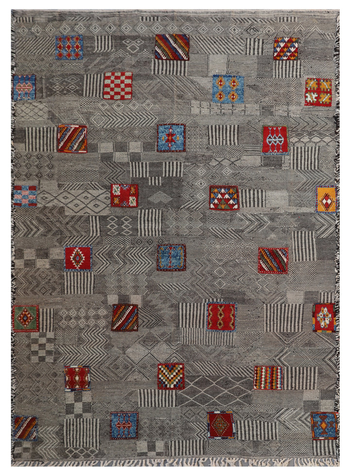 10'x13' Large Wool Kilim Rug | Vintage Moroccan Kilim