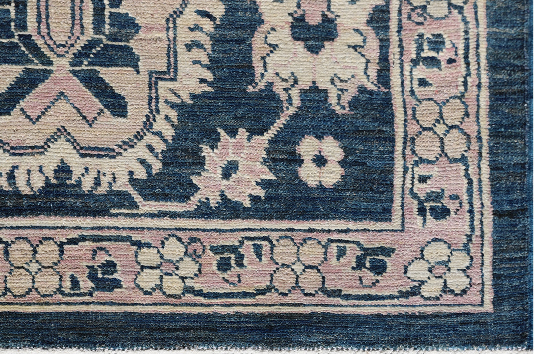 10'x13' Navy Blue Ariana Agra Design Transitional Rug