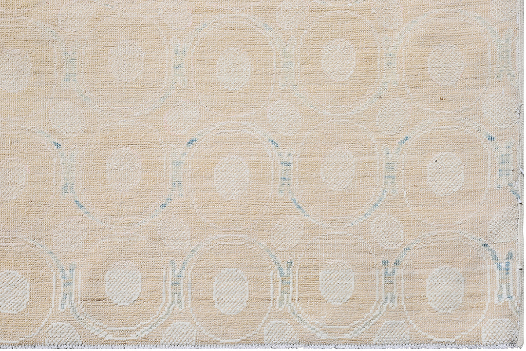 10'x13' Silk & Wool Area Rug | Circular Design Modern Rug