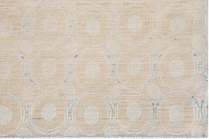 10'x13' Silk & Wool Area Rug | Circular Design Modern Rug