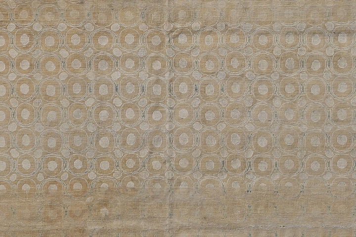 10'x13' Silk & Wool Area Rug | Circular Design Modern Rug