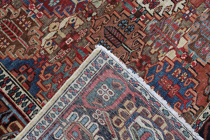 Vintage Persian Bakhtiari Rug | Garden Design Area Rug