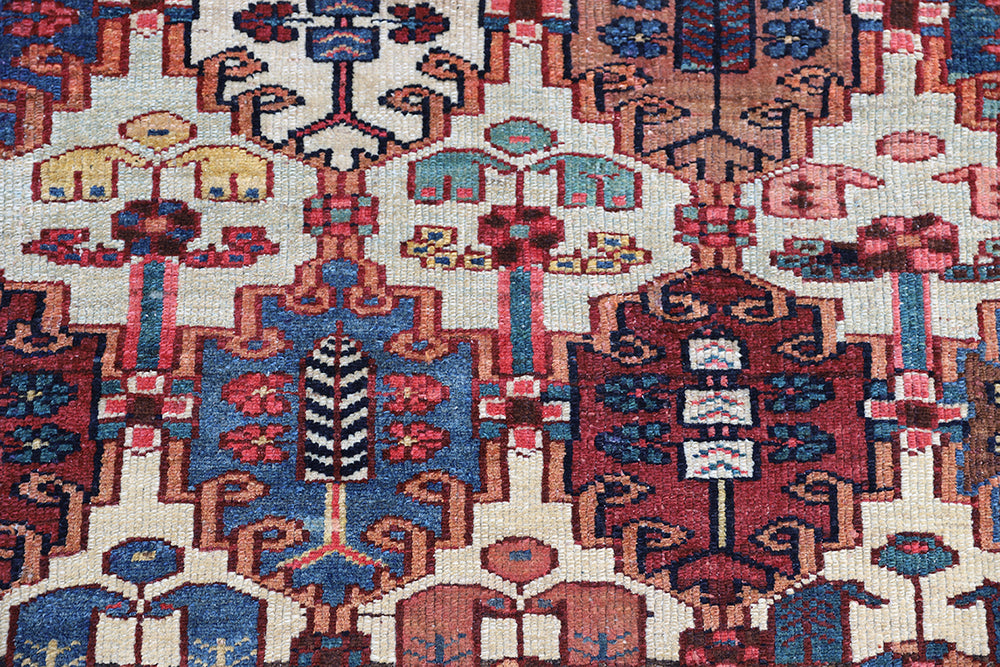 Vintage Persian Bakhtiari Rug | Garden Design Area Rug