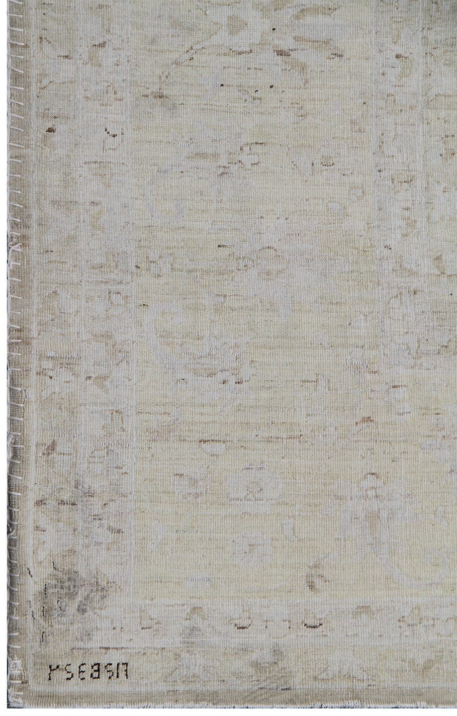 10'x13' Vintage-Style Rug | Abrashed | Beige & Gold | Zero Pile | Ariana Vintage