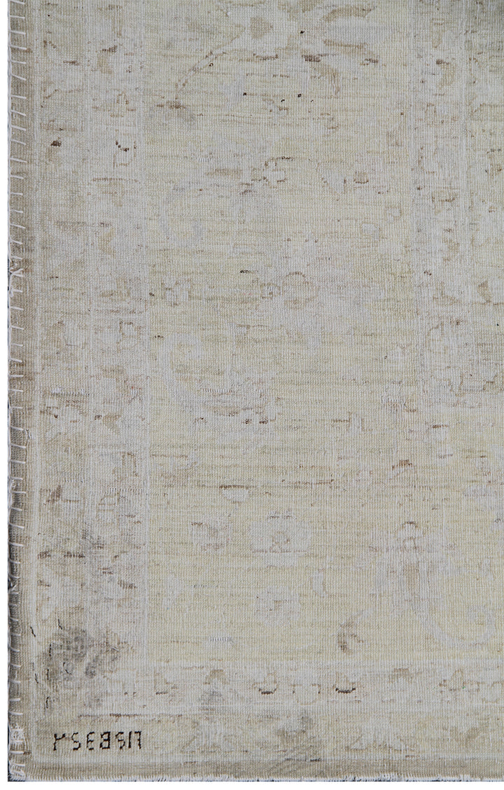 10'x13' Vintage-Style Rug | Abrashed | Beige & Gold | Zero Pile | Ariana Vintage