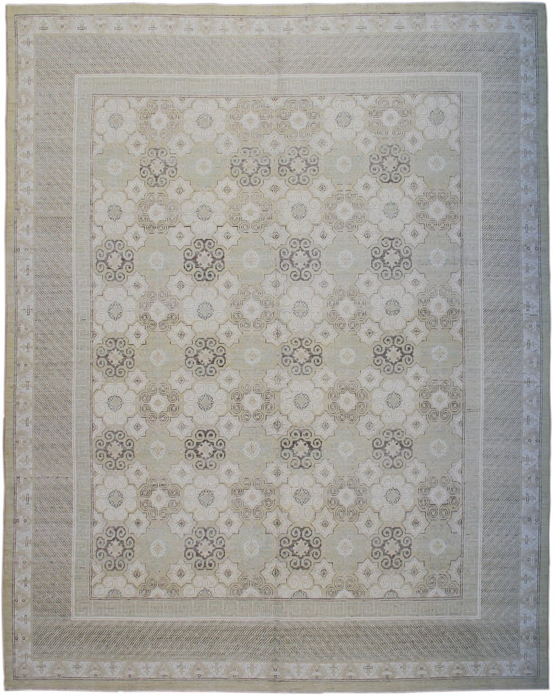 10'x13' Wool Area Rug | Samarkand Geometric Design Rug