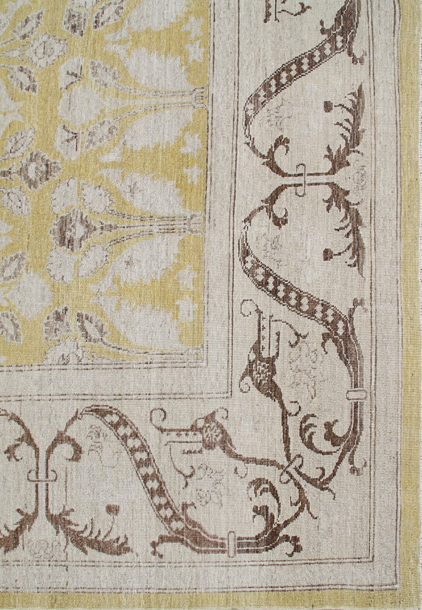 10'x13' Yellow Wool Rug | Ariana | Spanish Rug