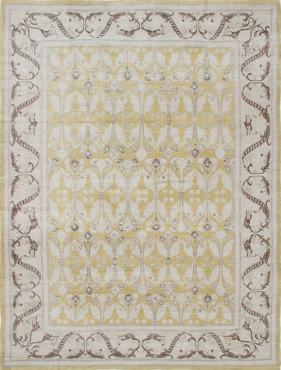 10'x13' Yellow Wool Rug | Ariana | Spanish Rug