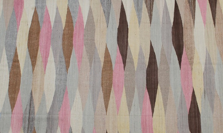 10'x14' Afghan Handwoven Kilim Rug | Multicolor Geometric