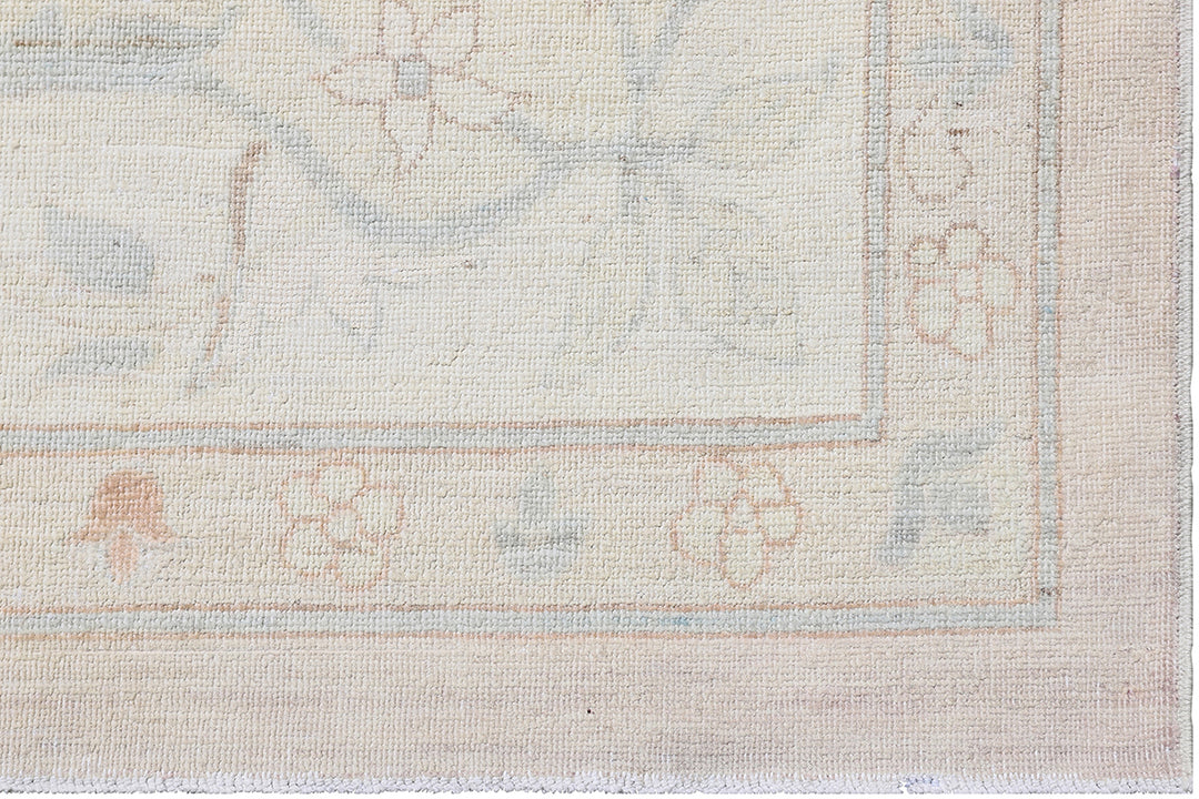 10'x14' hand-knotted silk and wool Polonaise design Ariana luxury rug woven in Afghanistan