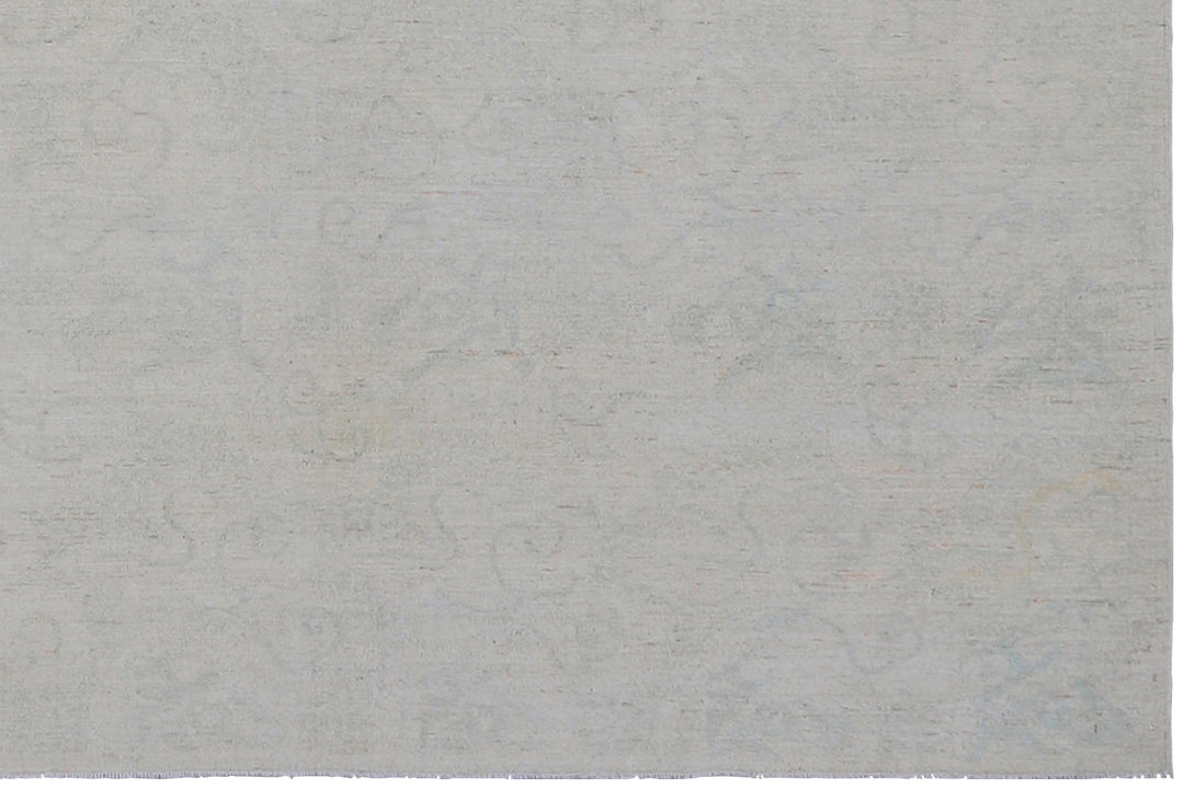 10'x14' Soft White Afghan Hand-Knotted Rug | Asian Design | Vintage Collection
