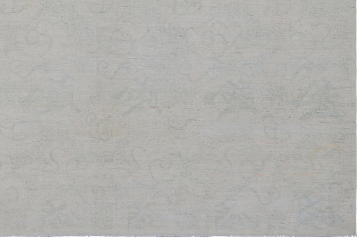 10'x14' Soft White Afghan Hand-Knotted Rug | Asian Design | Vintage Collection