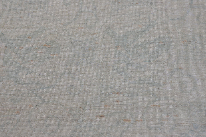 10'x14' Soft White Afghan Hand-Knotted Rug | Asian Design | Vintage Collection