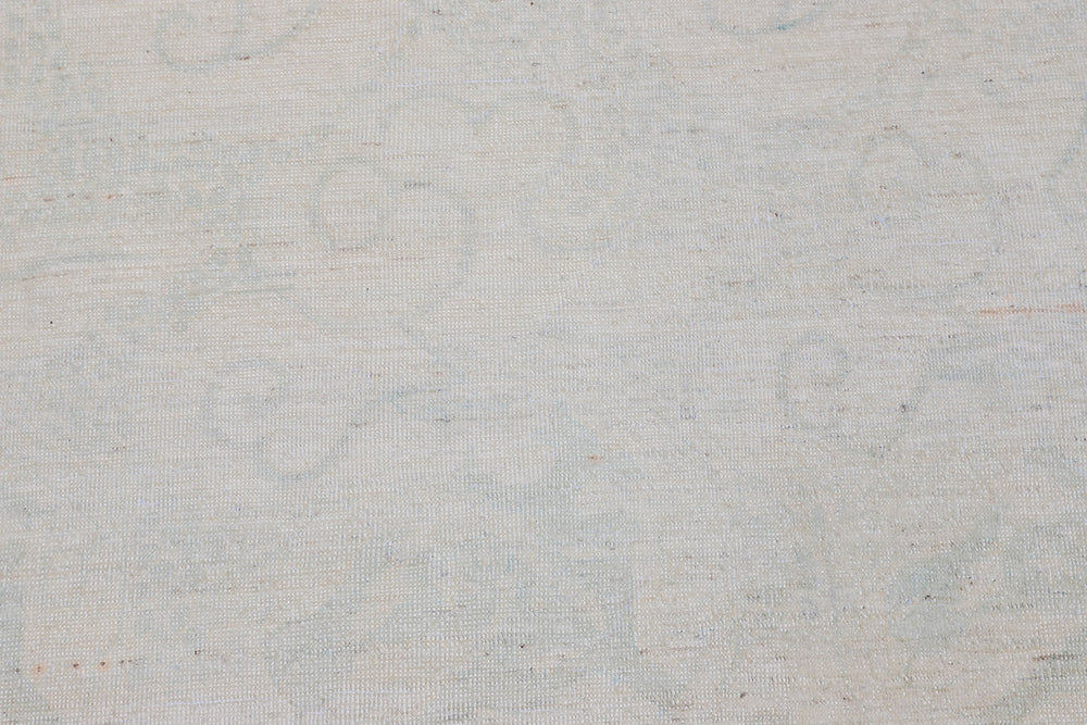 10'x14' Soft White Afghan Hand-Knotted Rug | Asian Design | Vintage Collection