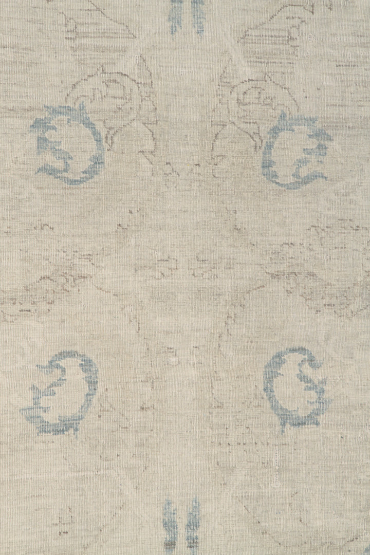 10'x14' Vintage-Style Afghan Polonaise Rug | Light Blue & Beige | Ariana Rugs
