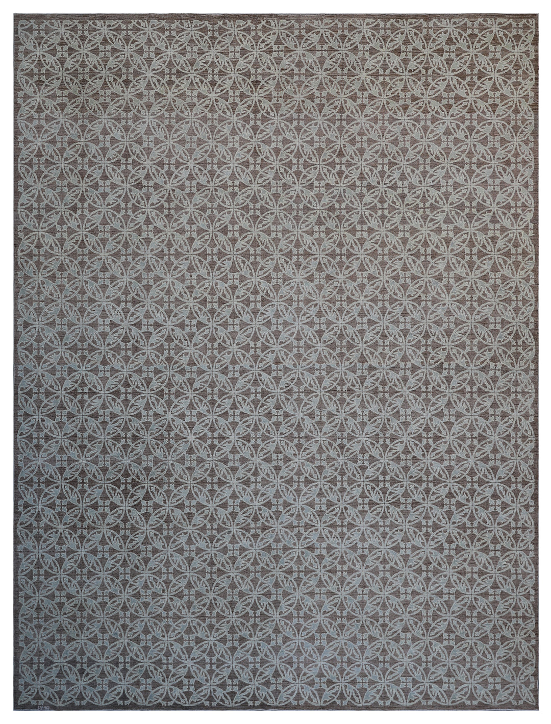 10'x14' Wool Area Rug | Ariana Modern | Brown Aqua Rug