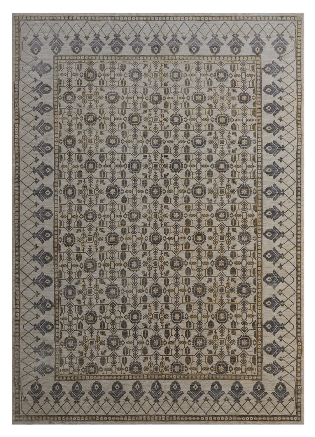 10'x14' Wool rug | Ariana Transitional | Geometric Design Rug