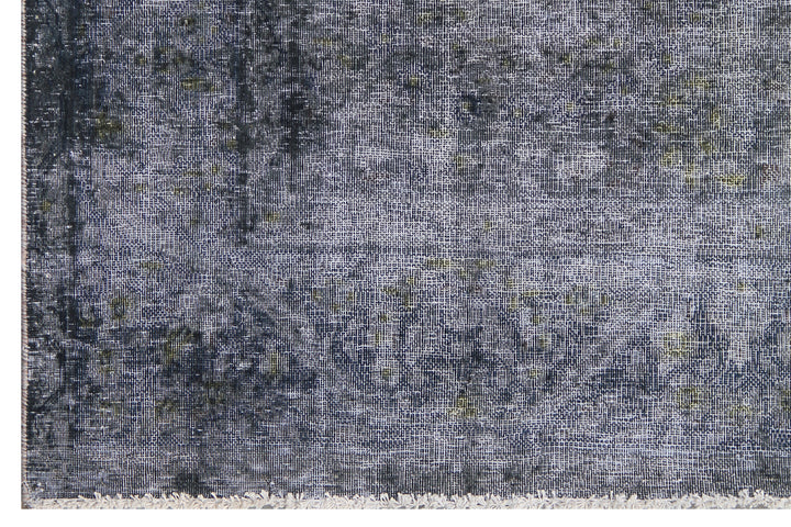 10'x15' Blue Overdyed Persian Medallion Rug | Hand-Knotted Organic Wool