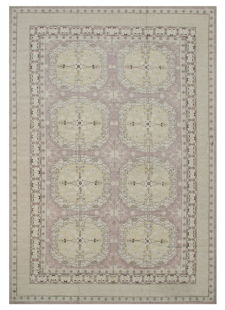 10'x15' Fine Pink Cream Spanish Design Ariana Transitional Rug