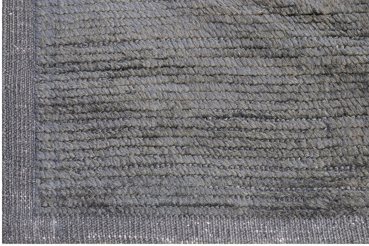 11' x 14' Ariana Moroccan Style Solid Black Barchi Rug