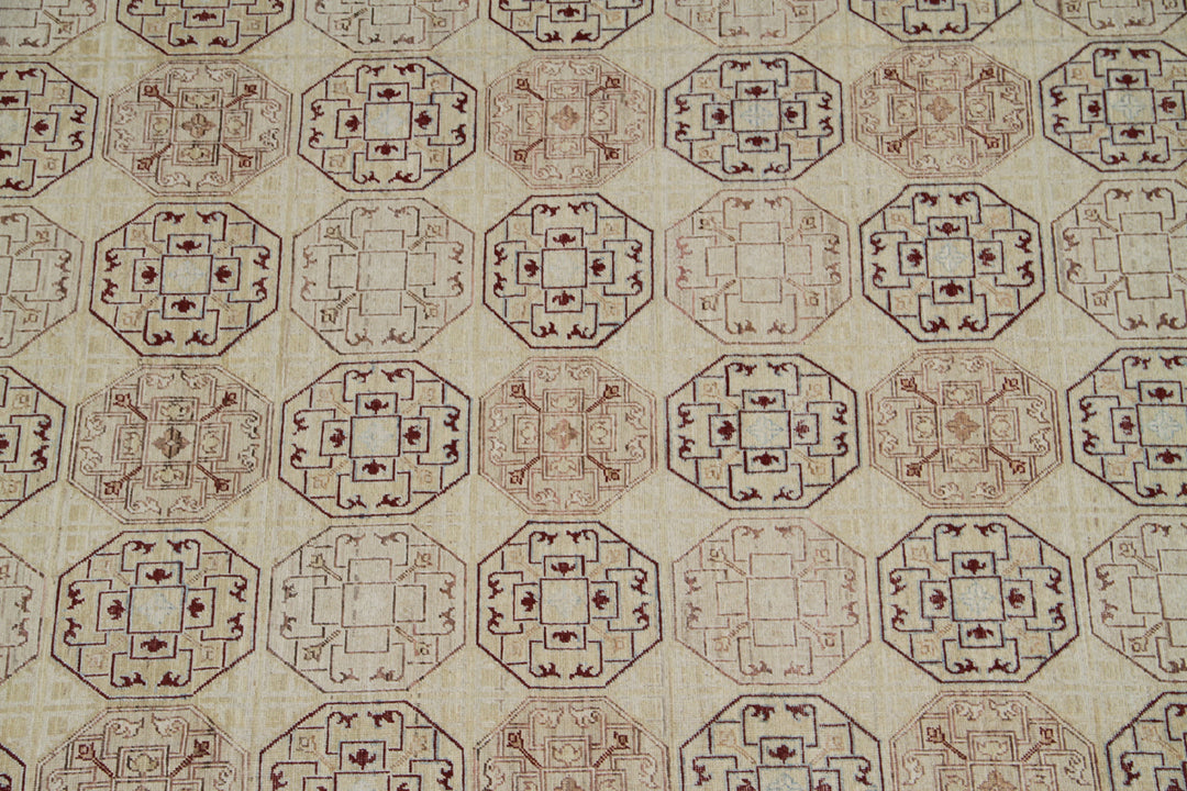 13'x16' Ariana Large Geometric Khotan Samarkand Soft Color Rug