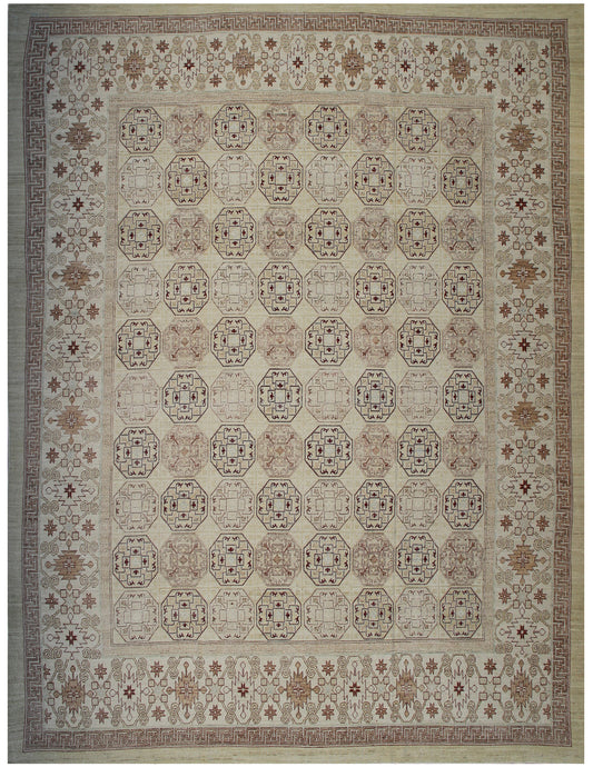 13x16 Ariana Large Geometric Khotan Samarkand Soft Color Rug