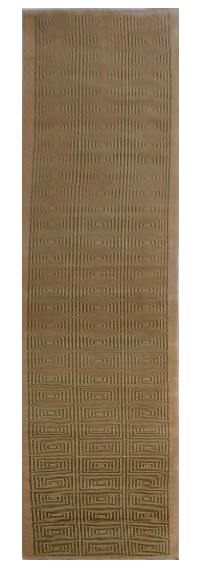 3x24 Gold Green Contemporary Geometric Design Ariana Modern Runner Rug