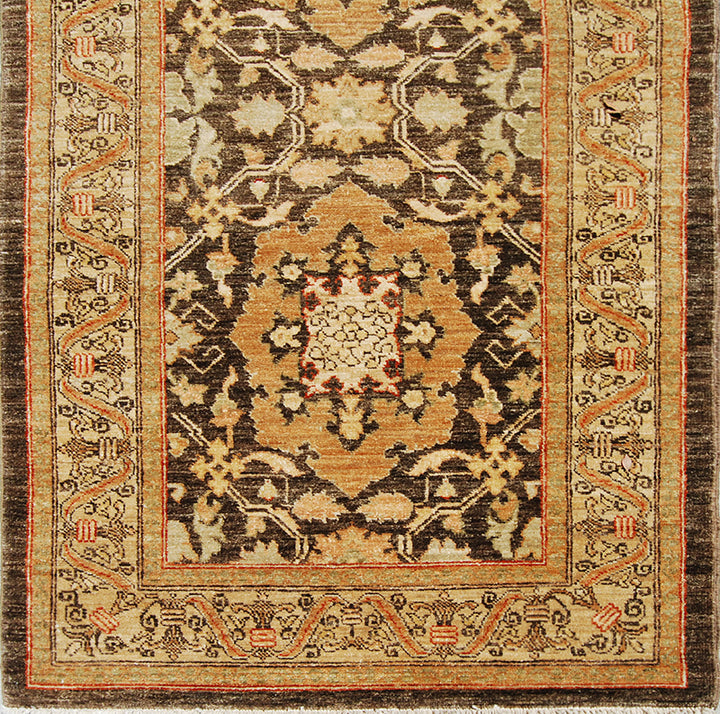 3'x12' Ariana Traditional Agra Design Hand Knotted Wool Runner Rug