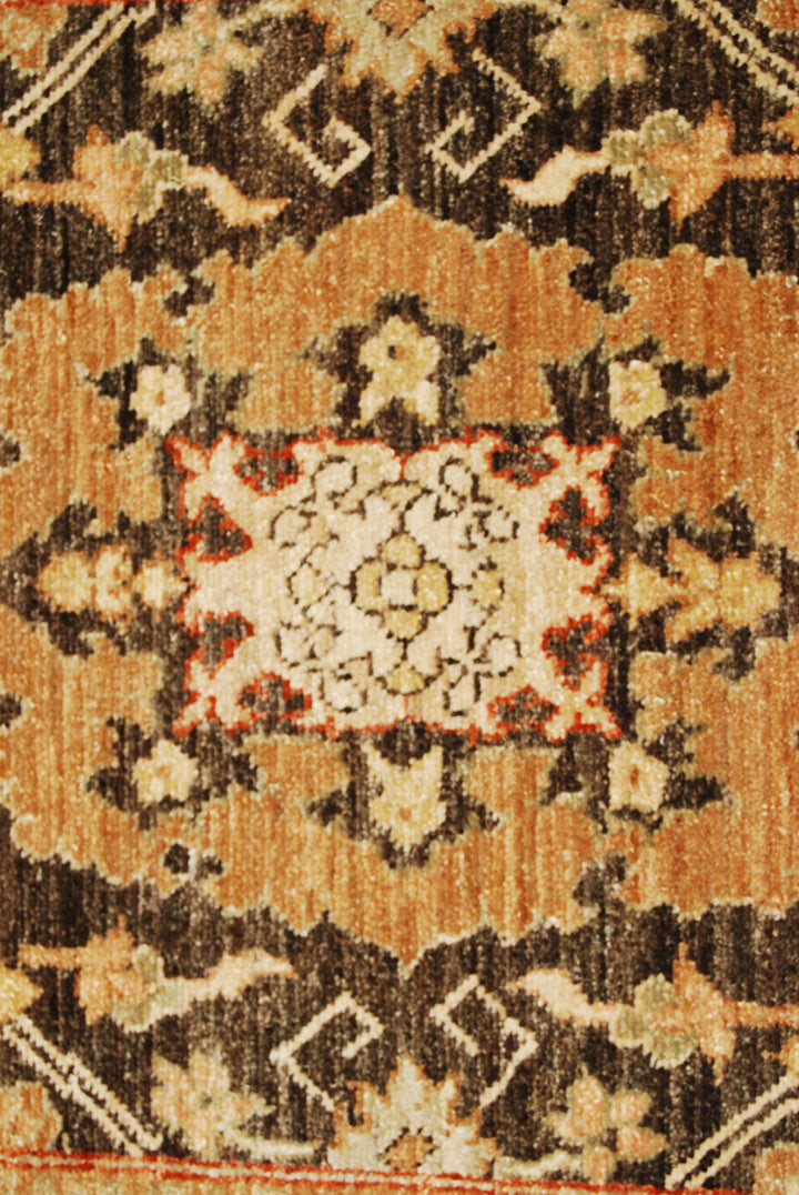 3'x12' Ariana Traditional Agra Design Hand Knotted Wool Runner Rug