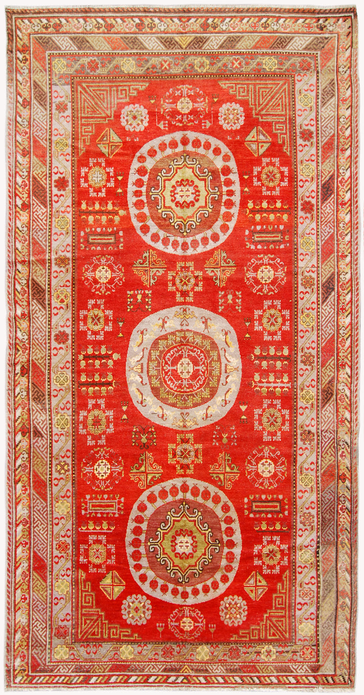 7'x13' Antique Samarkand Medallion Rug