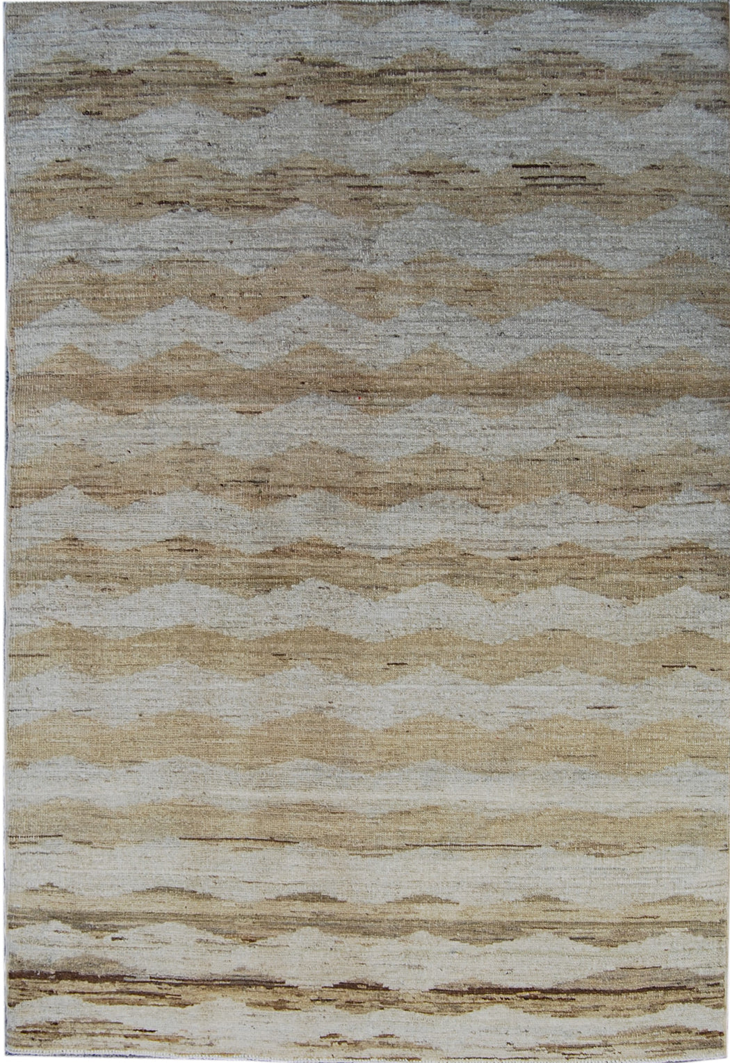 3'x5' Gold and Beige Wave Design Ariana Modern Collection Rug