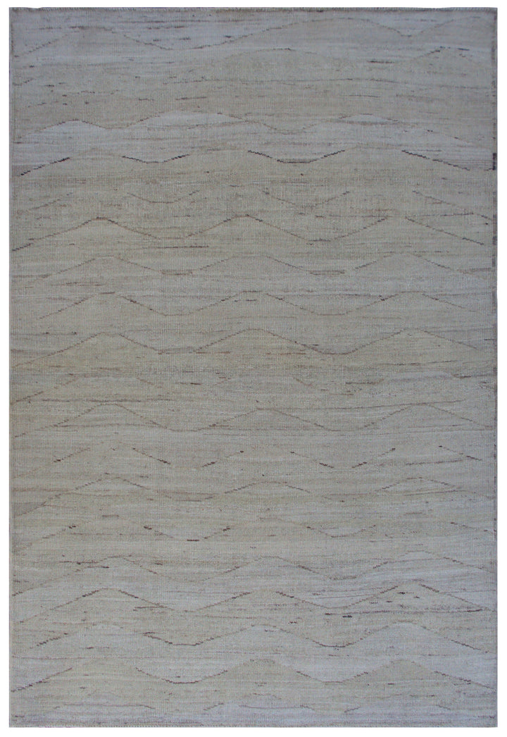 3'x5' Ariana Modern Small Striped Hand Knotted Wool Rug