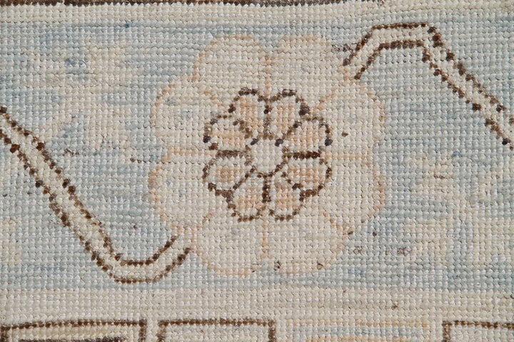 11'x14' Hand-Knotted Afghan Rug | Organic Wool | Contemporary Geometric Design