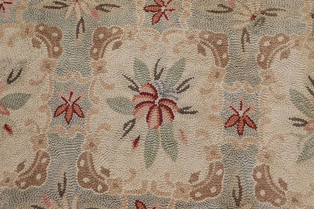 Vintage Hooked Rug | Large Hooked Area Rug