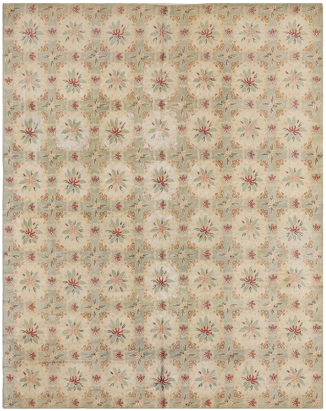 Vintage Hooked Rug | Large Hooked Area Rug