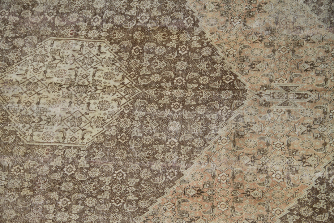 11'x15' Washed-Out Vintage Antique Persian Tabriz Rug