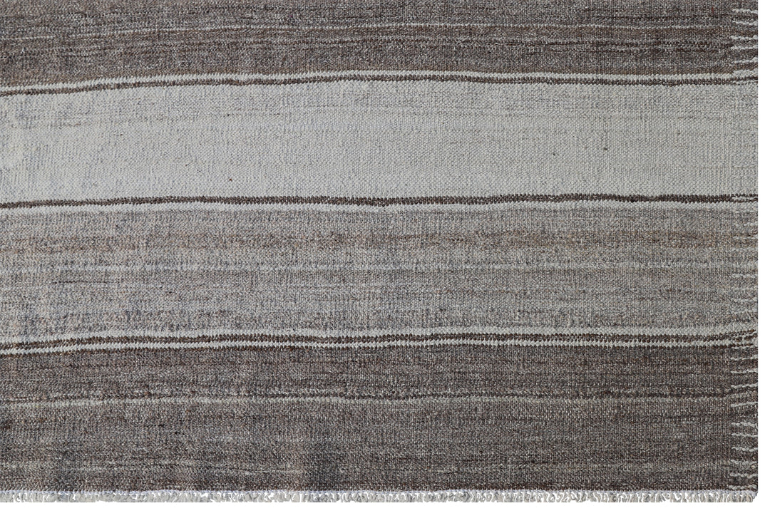 6'x10' Hand Woven Earth Tone Stripe Ariana Kilim Rug