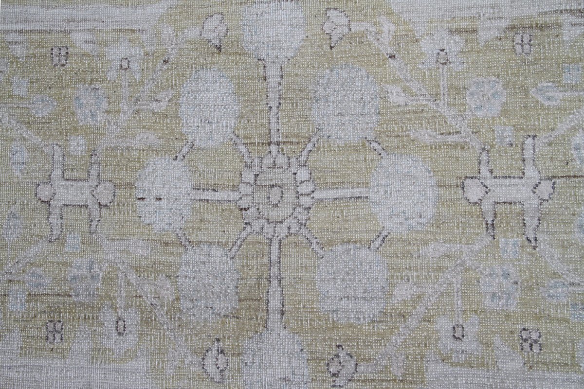 12x17 Large Fine Quality Gold and Blue Tabriz Design Ariana Luxury Collection Rug