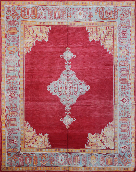 9'x12' Red Vintage Turkish Rug