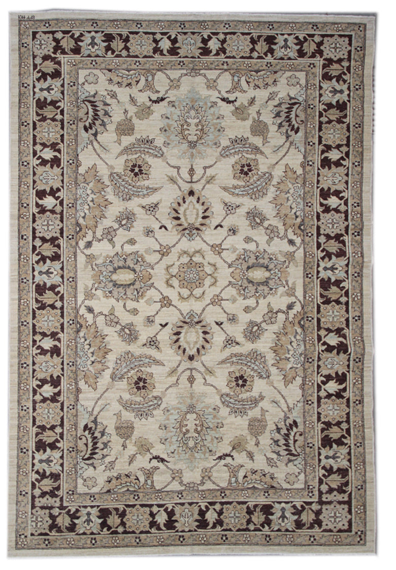 6'x9' Ariana Traditional Floral Design Hand Knotted Wool Rug