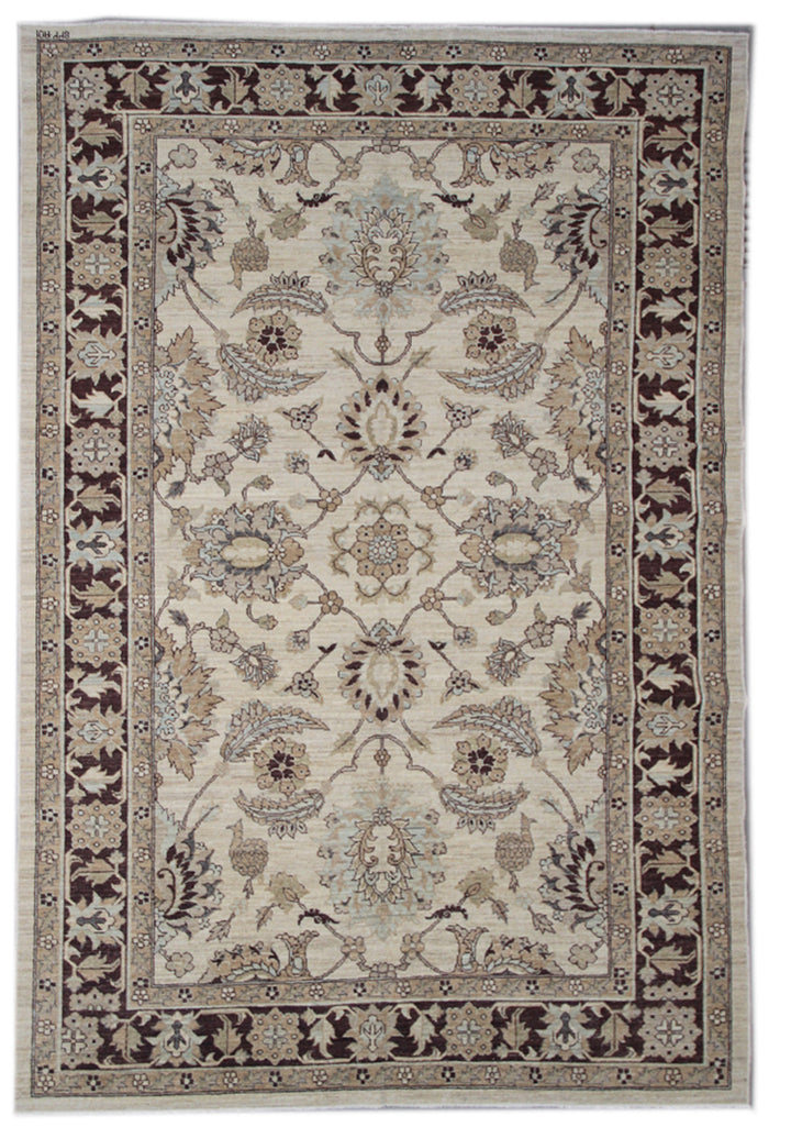 6'x9' Ariana Traditional Floral Design Hand Knotted Wool Rug
