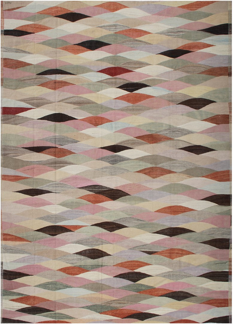 Large Wool Kilim | Ariana Jewel Tone Kilim Rug