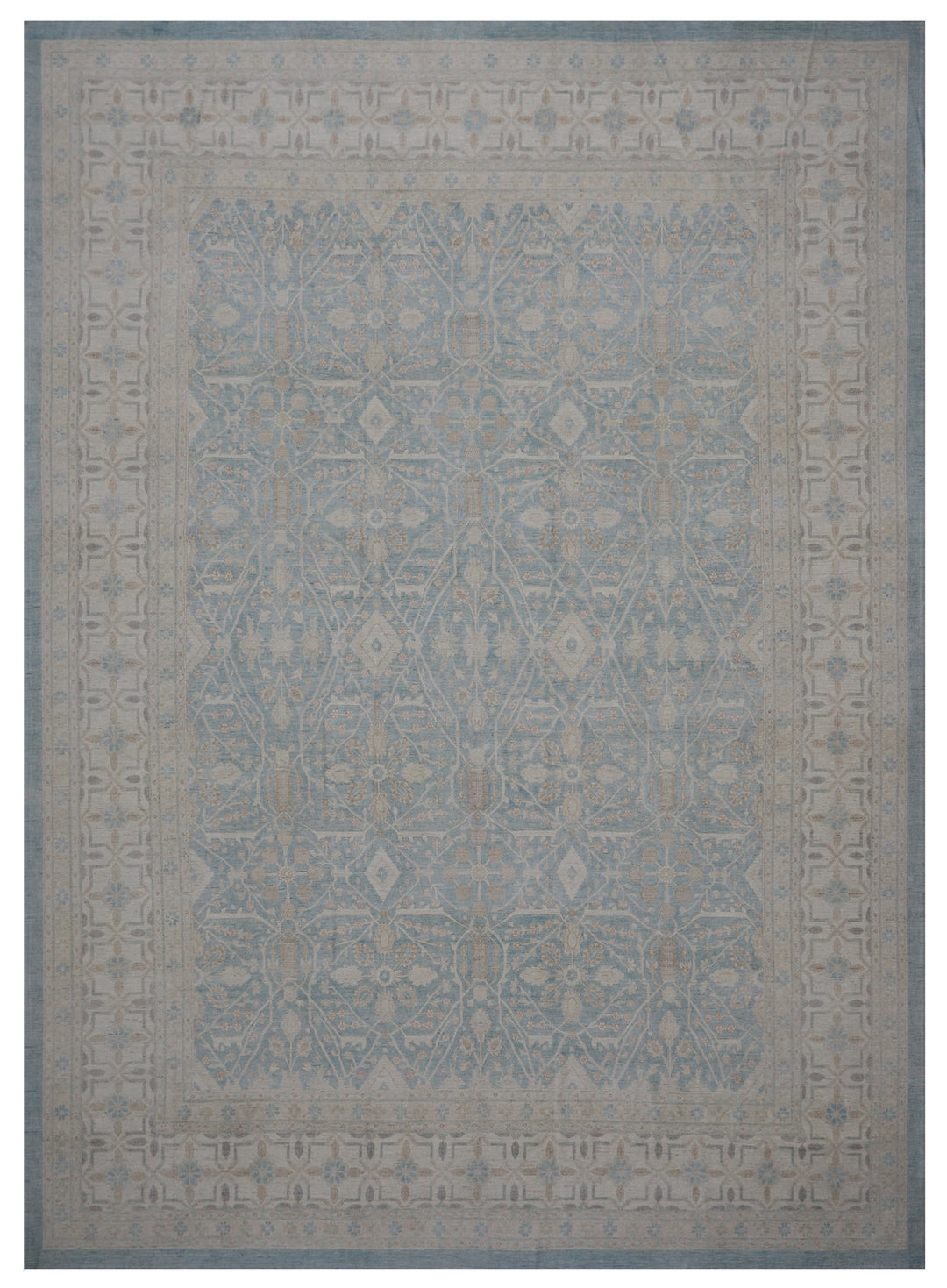 12'x16' Afghan Tabriz Rug | Hand-Knotted | Organic Wool Rug