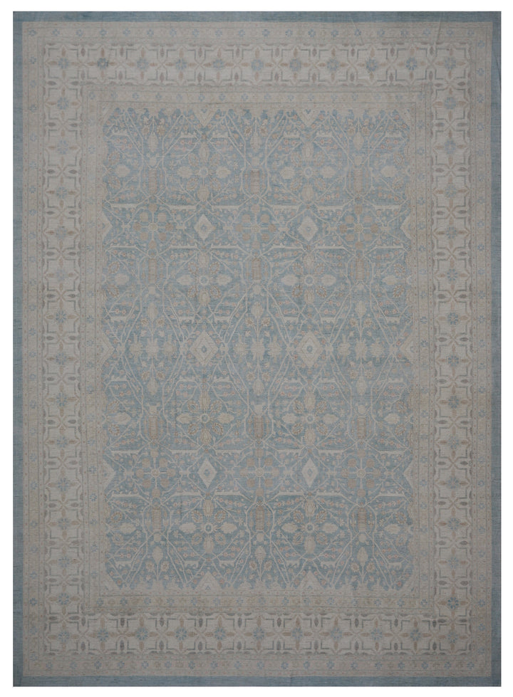 12'x16' Afghan Tabriz Rug | Hand-Knotted | Organic Wool Rug