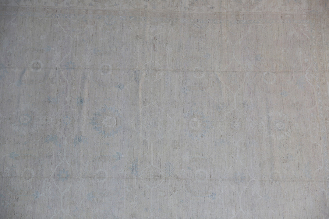 12'x16' Large Soft Gray Blue Persian Design Ariana Transitional Rug