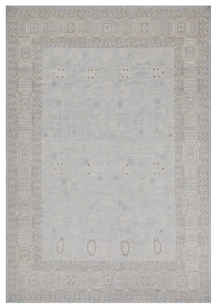 Persian Bakhshayesh Design | Pale Blue Ivory Brown Large Rug